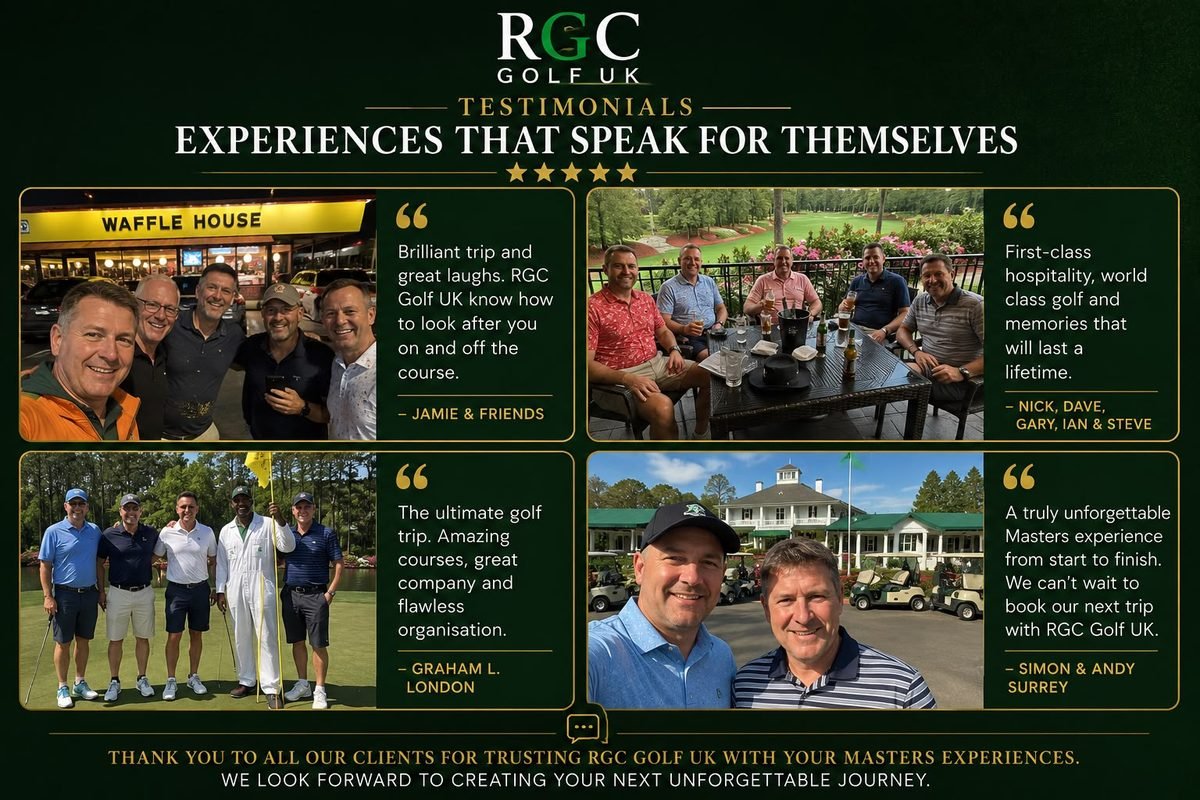 RGC Golf UK client testimonials - golf trips from across the UK