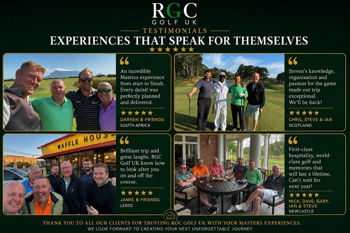 What our customers say - RGC Golf UK Masters trips
